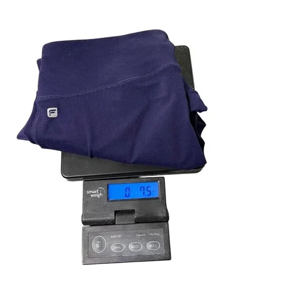 Fabletics Leggings Navy Size Large Reflective Mid Rise Stretch Gym Yoga - Picture 9 of 9